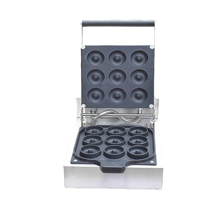 1 шт. FYX-4A 220 В коммерческий антипригарный электрический прибор для приготовления пончиков машина 9 отверстий пончик машина в вафельницы