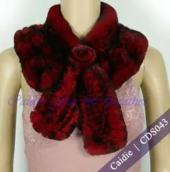 NBS043 2014 распродажа! натуральный мех кролика рекс трикотажный шарф женский черный цвет с размытый зимой утепленная одежда