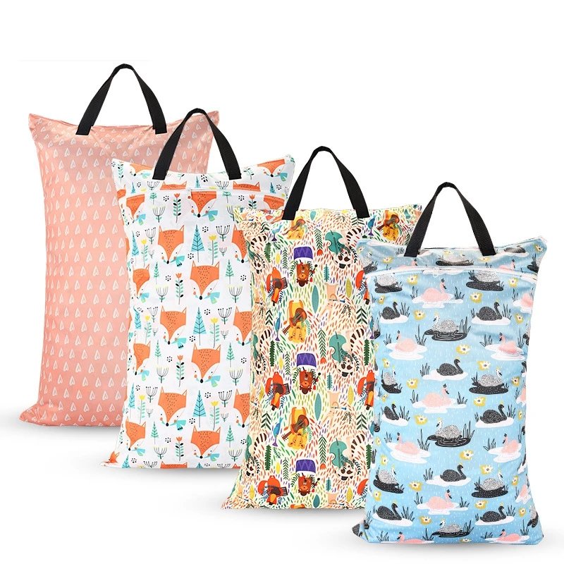 

Newborn Baby Large Capacity Diaper Bags Toddler Waterproof Multifunction Fashion Print Diapers Bag Kid 3 Style Nylon Storage Bag