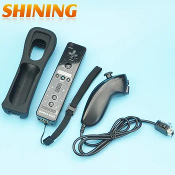 

2 IN 1 Wireless Remote Controller For Nintendo For Wii Built in Motion Plus Remote Nunchuk Game Controller+Case 100% Compatible