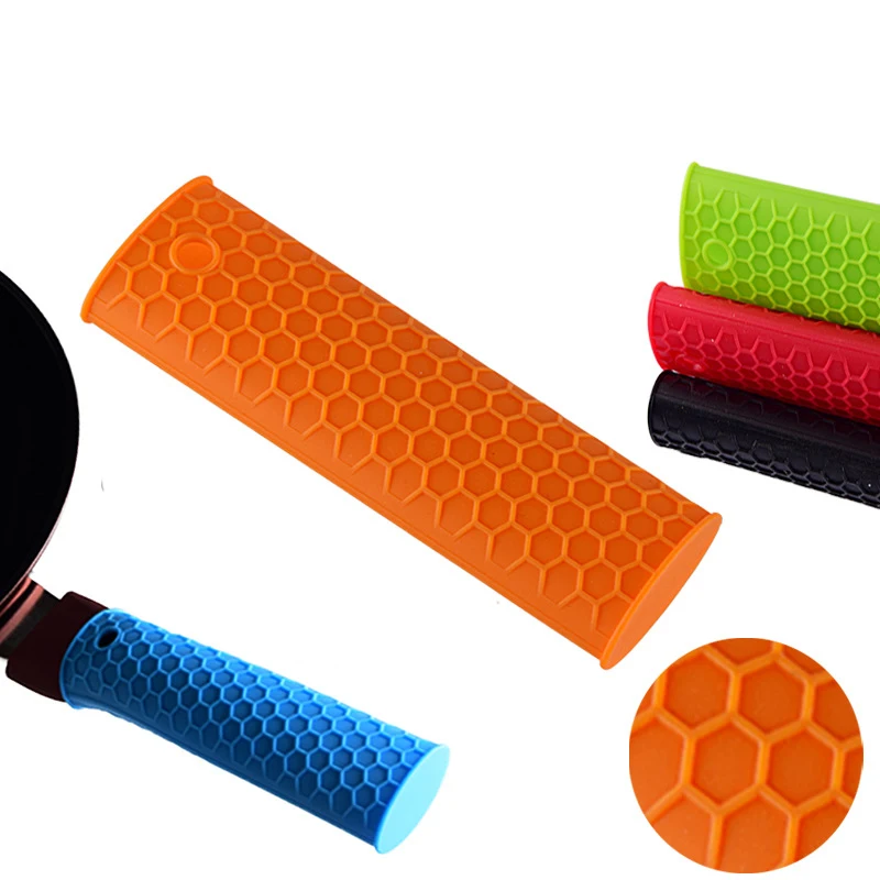 

Non-Slip Silicone Handle Holder Cookware Parts Potholder Cast Iron Skillet Grip Sleeve Cover Pots Pans Handle Parts Door Covers