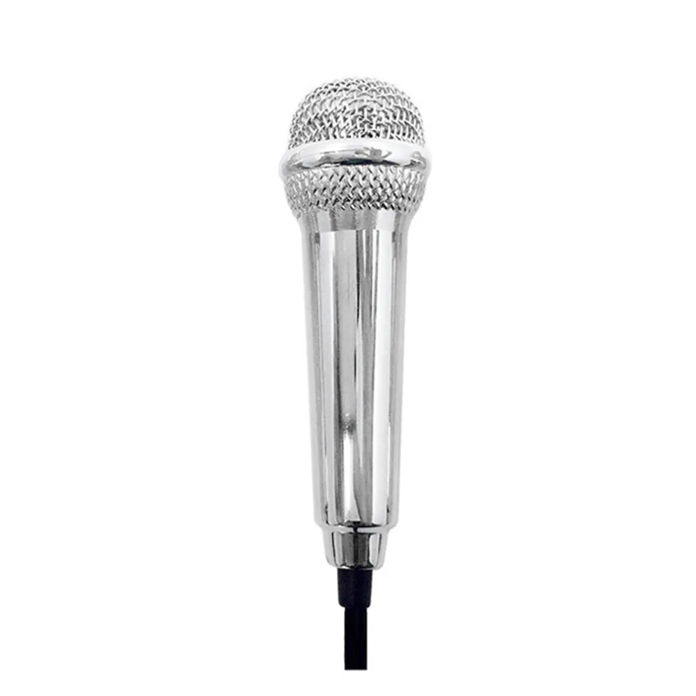 

1pcs Mini 3.5mm Wired Microphone for Mobile Phone Tablet PC Laptop Speech Sing silver