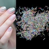 1 boîte de paillettes à rayures colorées, blanc AB, flocons de manucure, Art de décorer les ongles, décoration holographique ► Photo 1/6