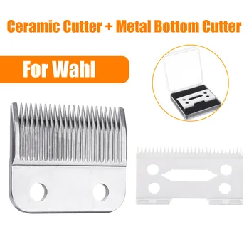 

1Pair Home Barber Hair Trimmer Electric Shear Cutter Blade Hair Clipper Ceramic Cutter + Metal Bottom Cutter For Andis For Wahl