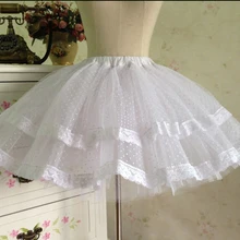 Бурный Готический Барокко Рококо Лолита Нижняя юбка черная/белая кружевная юбка