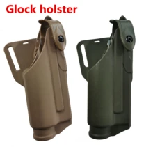 Airsoft glock belt holster for glock 17 19 22 23 31 32 사냥 슈팅 베어링 손전등 전술 라이트 베어링 건 홀스터(China)