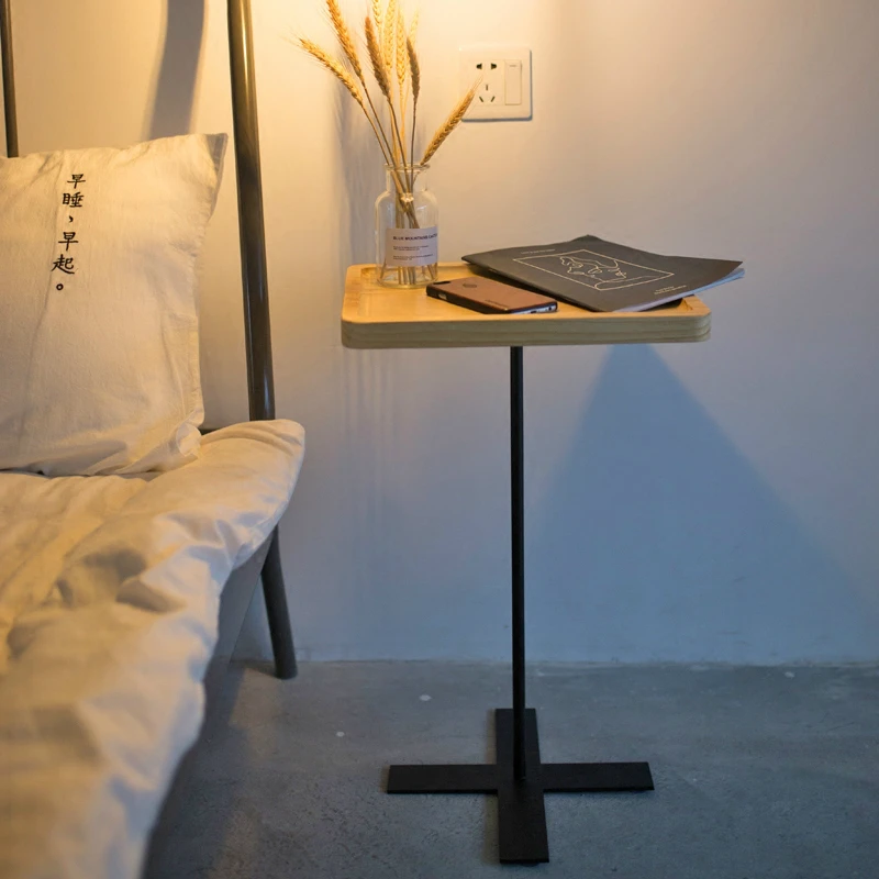 Fashion Simple Tempered Glass Small Coffee Table Phone Rack Sofa Corner Table Furniture Round Square Square Tea Table