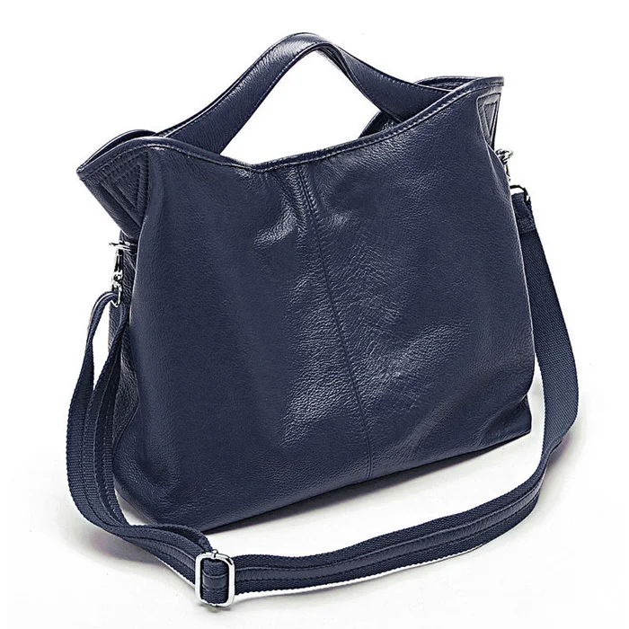 Dark Blue Zency,, модная женская сумка, натуральная кожа, Женская Повседневная Сумка-тоут, Очаровательная сумка через плечо, Классическая сумка-портфель, кошелек - Цвет: Dark Blue