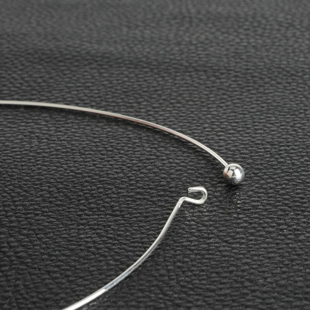 FASHION DIY 10Pcs Silver Plated Black Gold-color Ball Bead Clasp Necklace Collar Choker Metal Torques Necklace Punk Jewelry