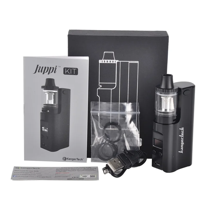 

Kanger Juppi Starter Kit 75w Box Mod 3ml Top Fill Dual Symmetric Airflow Juppi Tank OLED Display Temperature Control