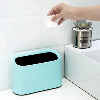

Double Layer Mini Waste Bin For Desktop Garbage Basket Table Home Office Trash Can Plastic Food Waste Box