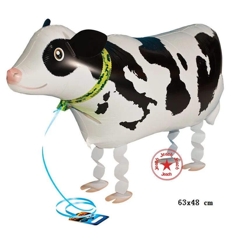 cow Шагающий воздушный шар животные воздушные шарики в виде животных товары для дня рождения лошадь слон корова панда ходячие животные воздушные шары для малышей - Цвет: cow
