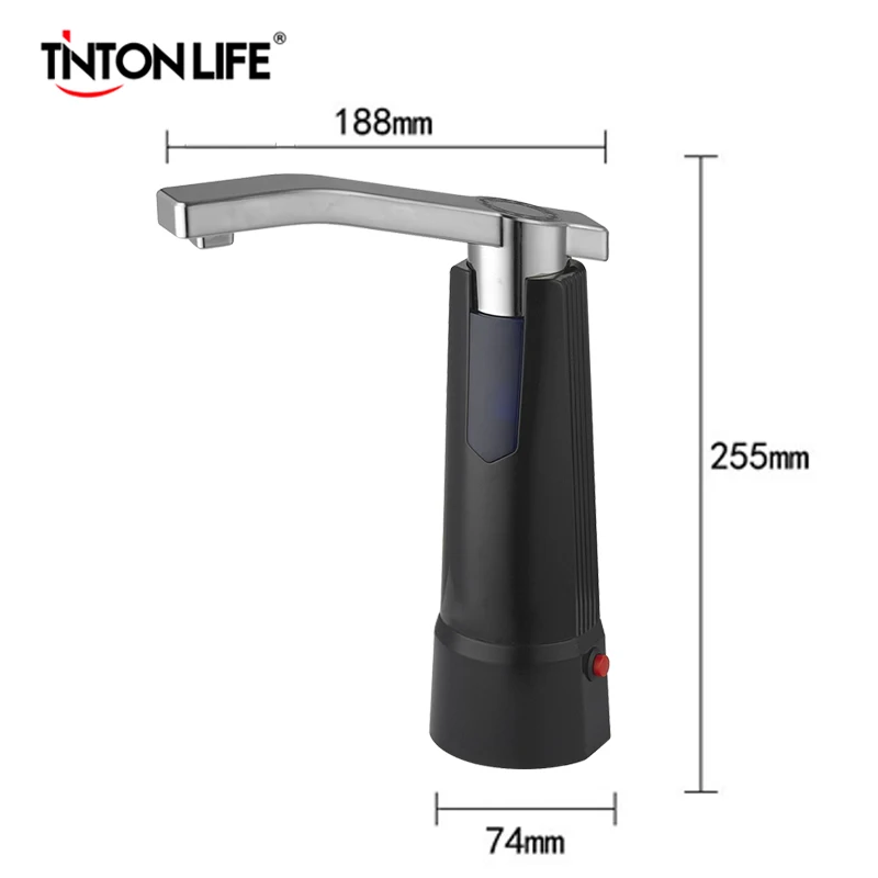 TINTON LIFE Electric Water Bottle Pump Dispenser with Rechargeable Battery Drinking Bottles Suction Unit Water Dispenser