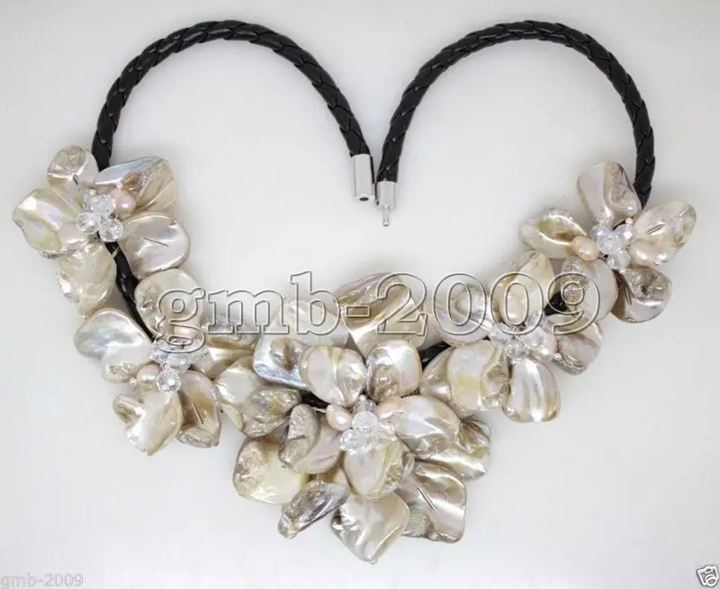 collier 18/"AAA 12MM//14MM jaune South Sea Shell Pearl perles rondes
