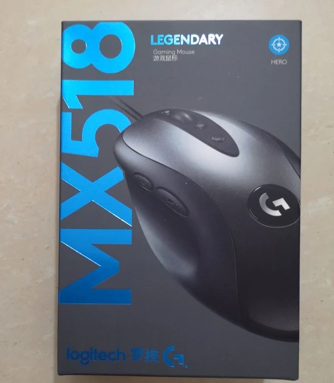 Оригинальная легендарная игровая мышь logitech MX518 с 16K dpi HERO Engine, проводная мышь Legend Reborn для геймера