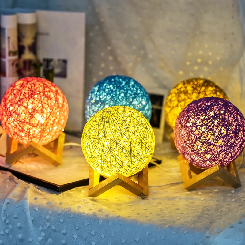 

New Style LED Night Light Sensor Children's Lamp Moon Lamp Electricity Energy Saving Charging Creative Table Romantic Starlight