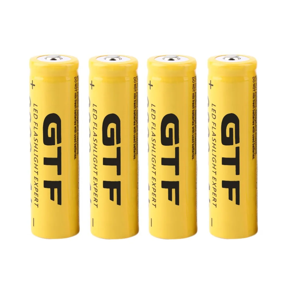 Новая батарея 18650 3,7 V GTF 9800 MAH перезаряжаемая 18650 литий-ионная батарея для 14500 26650 18350 18650 батарея+ 1 шт USB зарядное устройство - Цвет: 4PCS