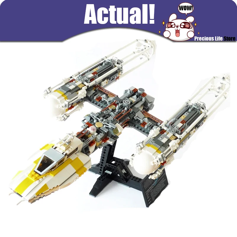 

Clone 10134 MOC LEPIN 05040 1473Pcs Star Wars Y-wing Attack Starfighter Model Building Kits Blocks Bricks Toys for children Gift