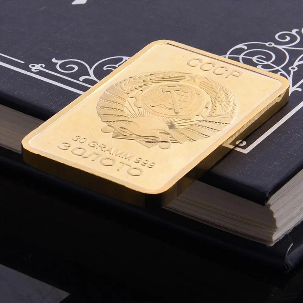 Редкий 1 унций. Советская российская СССР CCCP чистый. 999 24 К золотой слоистый слиток бар, современные квадратные подарки 20 шт./лот