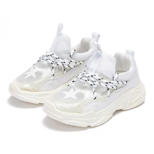 Оригинальные детские кроссовки для бега для маленьких мальчиков и девочек, сетчатые летние кроссовки с тройной подошвой, Нескользящие кроссовки, максимальный размер 37