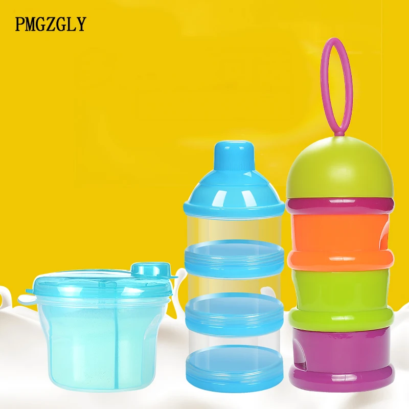 Baby Milk Food Storage Box 1pcs 3 Layer Rotary Milk Powder Box Safety Storage Box Container Product Portable Milk Powder Tank