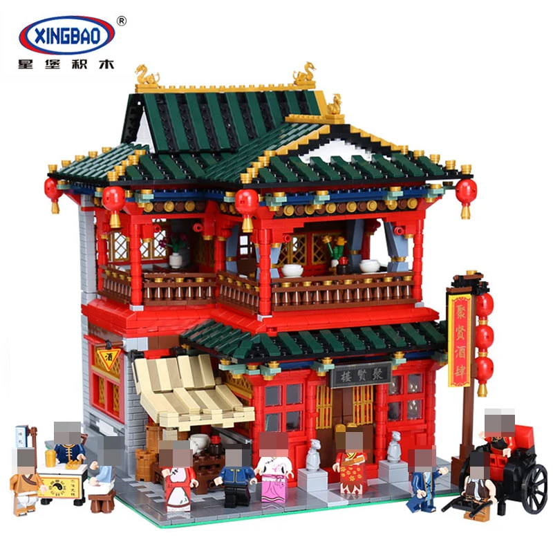 

Xingbao 01002 Creative MOC Series 3267Pcs The Beautiful Tavern Set Children Educational Building Blocks Bricks Toys Model Gifts
