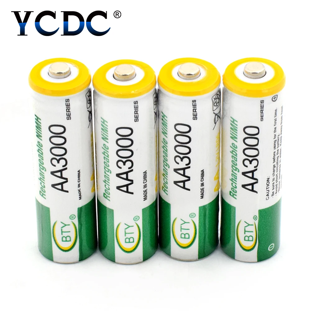 YCDC Самая низкая цена AA аккумулятор BTY LR6 HR6 KAA 3000mAh ni mh аккумуляторная батарея