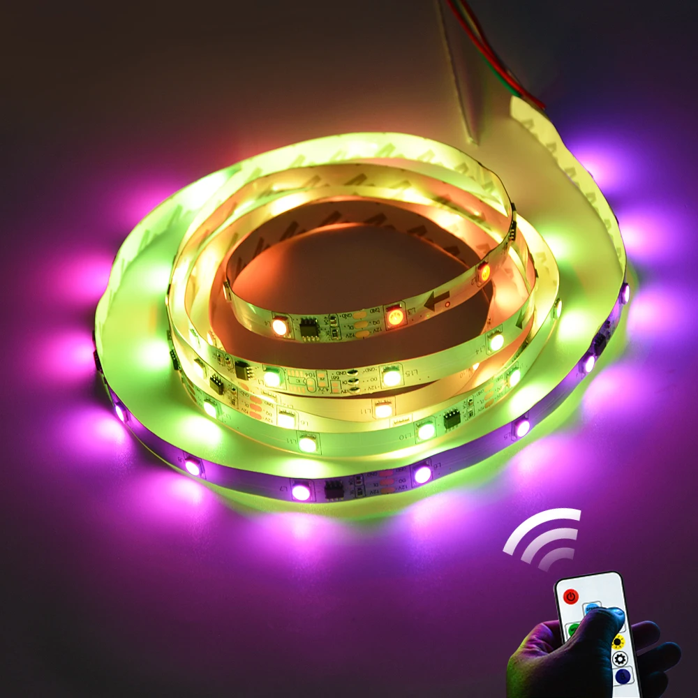 

AIMENGTE Dream Color Smart Pixel Strip LED Light 1M/2M/3M/4M/5M WS2811 IC Decoration Kitchen Cabinet light TV Backlight