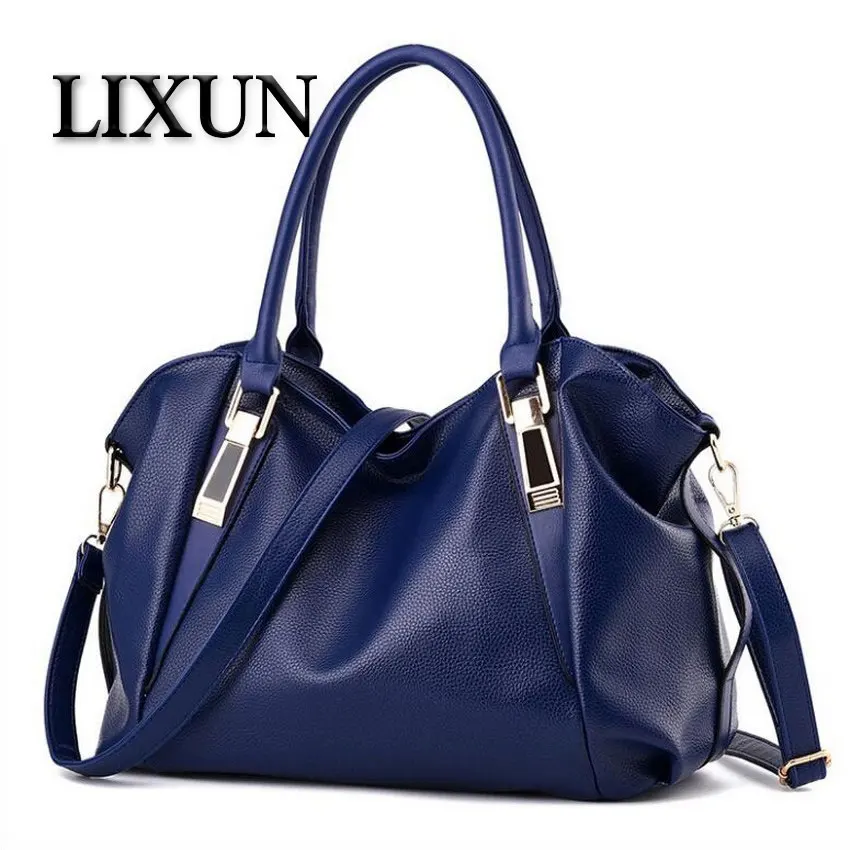 

LIXUN Fashion Designer Women Totes Handbag Female PU Leather Bags Handbags Ladies Portable Shoulder Bag Office Ladies Hobos Bags