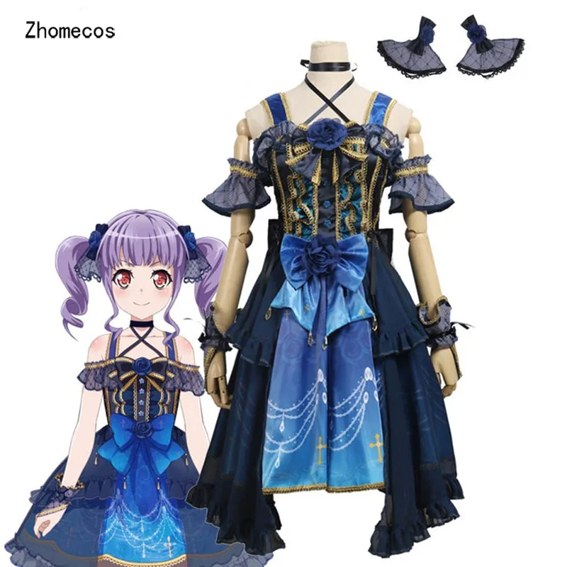 Zhomecos Amine BanG Dream Roselia Udagawa Ako костюм для косплея 4th платье полный комплект костюмы |
