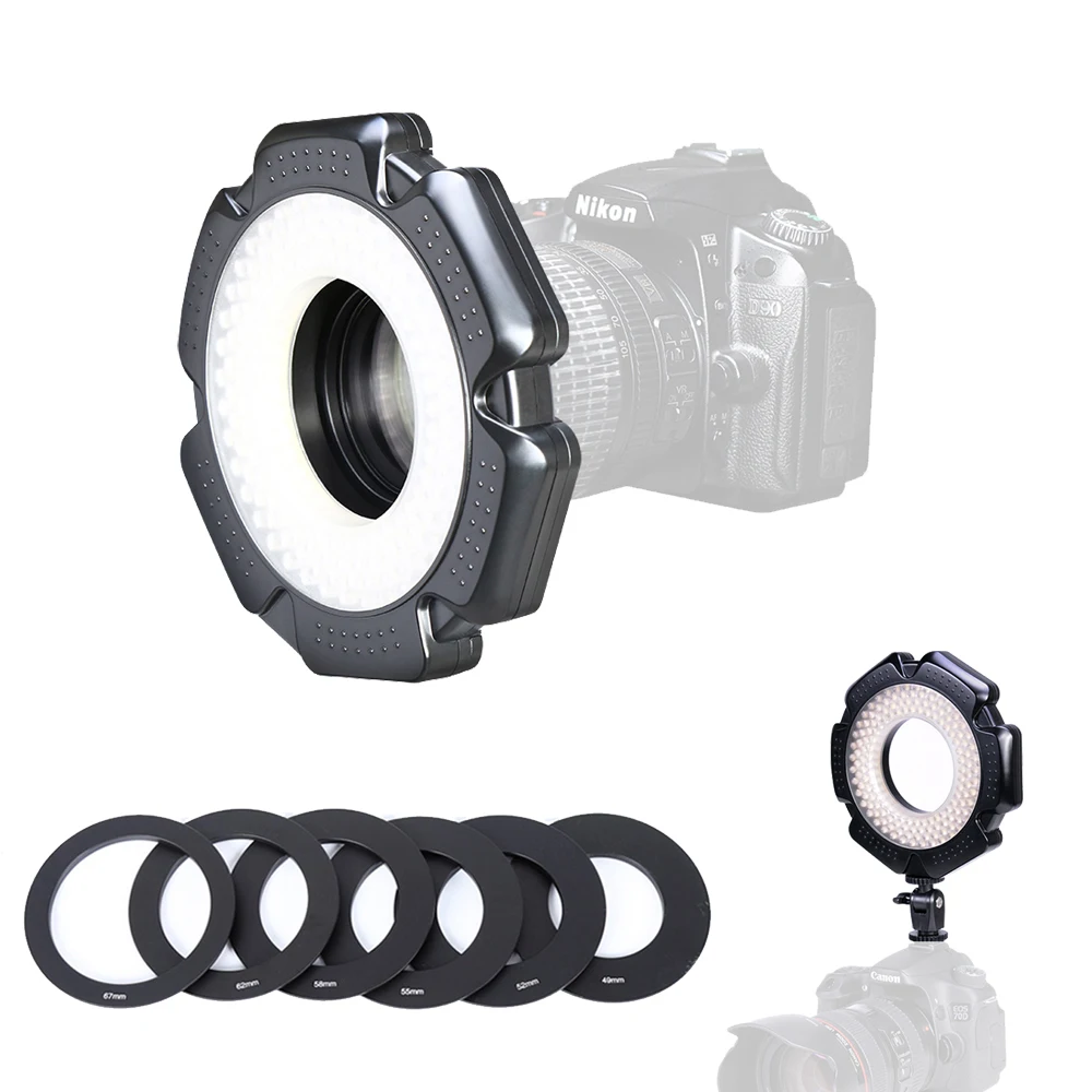 160 Macro Photo 10W LED Camera Video Ring Light Dimmable