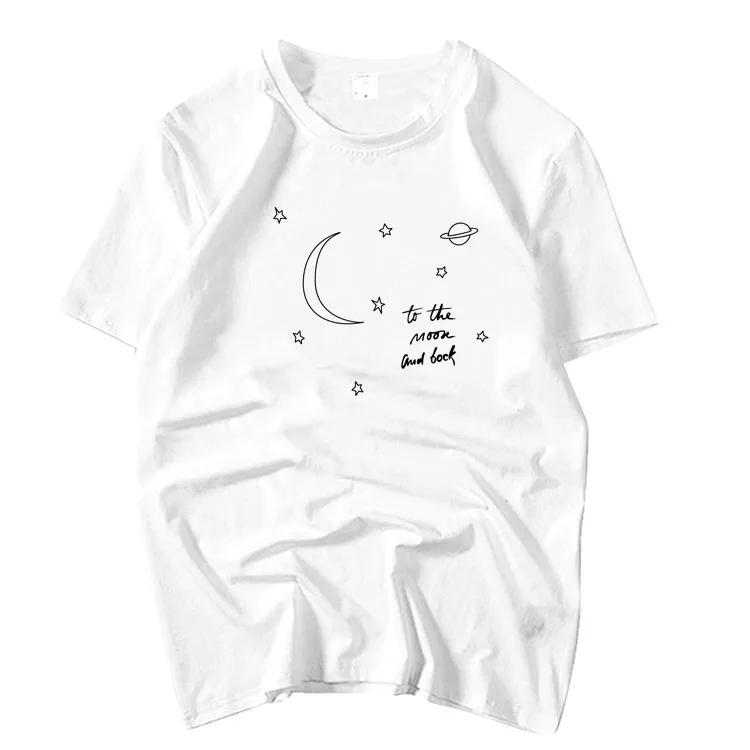 Kpop/модная футболка с принтом twice Tzuyu same to the moon good luck, свободная футболка унисекс с круглым вырезом и коротким рукавом на лето