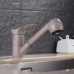 Бесплатная Доставка Продвижение вытащить кухонный кран и латунь вытащить ванной бассейна кран с одной ручкой Кухня смеситель
