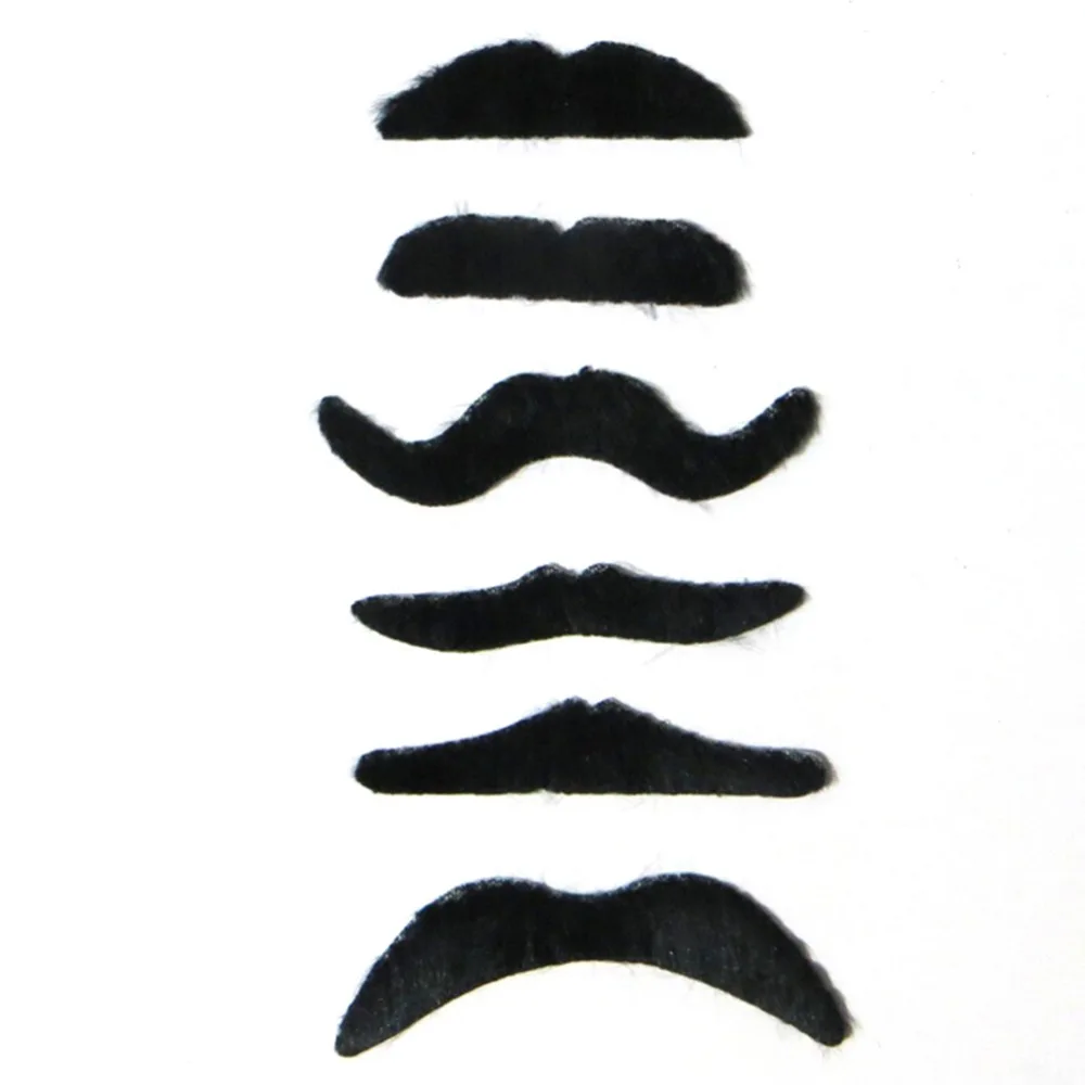 Styles Colors Beard or Moustache Stick-on Whiskers Halloween Fancy Cosplay Party 