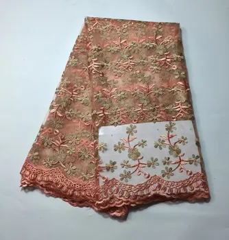 

Hot African Lace Fabric High Quality French Tulle Lace Fabric With Stone French Voile Guipure Lace For Wedding Dress Sewing J7