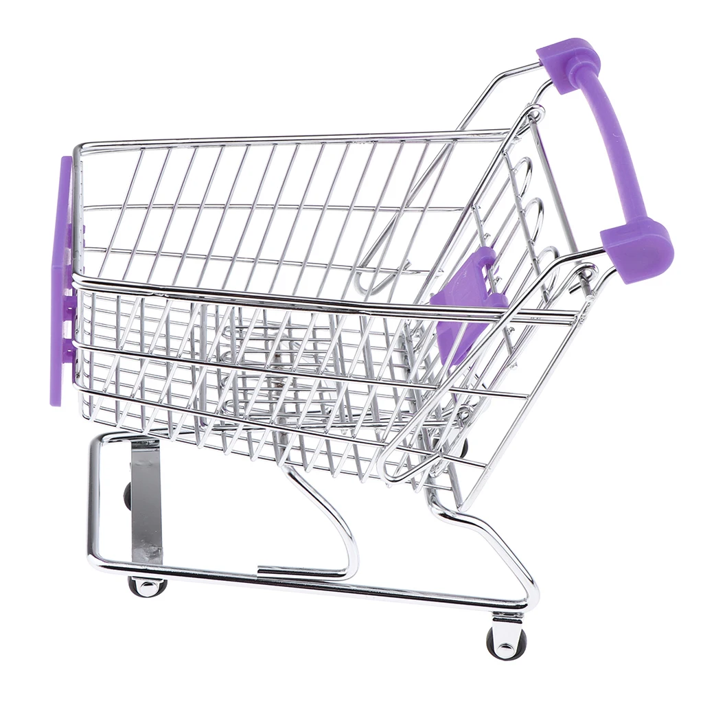 Multi Colors Children Handcart Simulation Mini Supermarket Shopping Cart Utility Cart Kids Pretend Play Toys Gifts