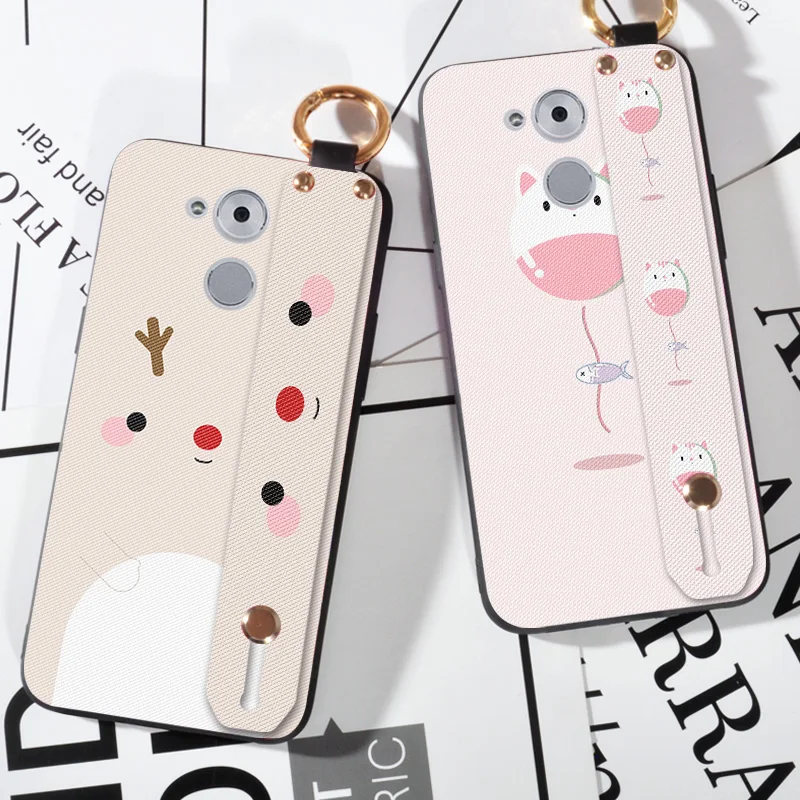 

Cute deer Animal Cases For Huawei Honor 4C 5C 6C Pro GR3 GT3 Stand Holder Cover For Huawei Mate 7 8 9 Pro Luxury Strap Case