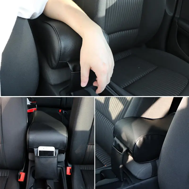 

Car Styling Car Armrest Pad Super Soft Universal Auto Armrests Cushion Car Auto Center Console Arm Rest Seat Box Pads Black