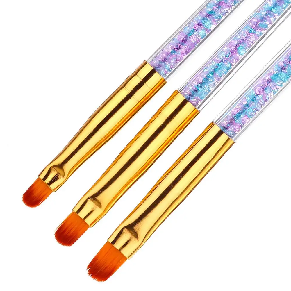 

Monja 3Pcs Nail Painting Pen Brush Acrylic Gel Extension Builder Manicure Tools convenience