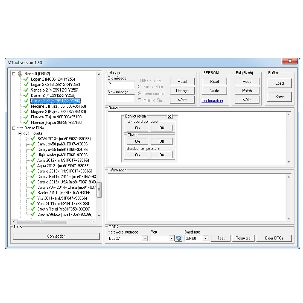 MTool V1.46 используется для регулировки пробега автомобилей ODB M BUS инструмент
