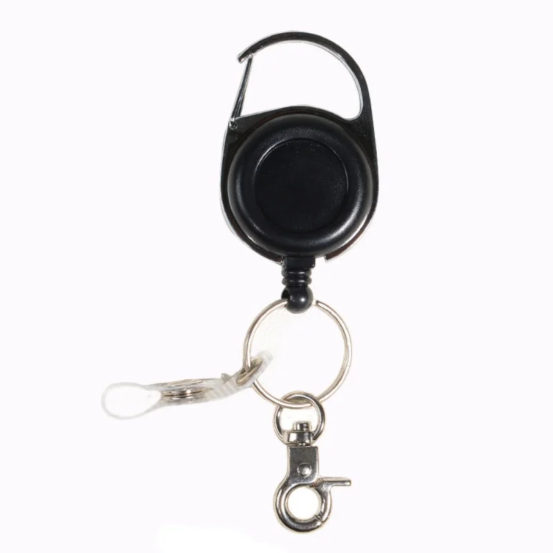 

1 Pcs Strong Easy-pull Key Ring Back Clip Telescopic Keychain Anti-theft Security Key Rope Buckle Outdoor Carabiner Accessories