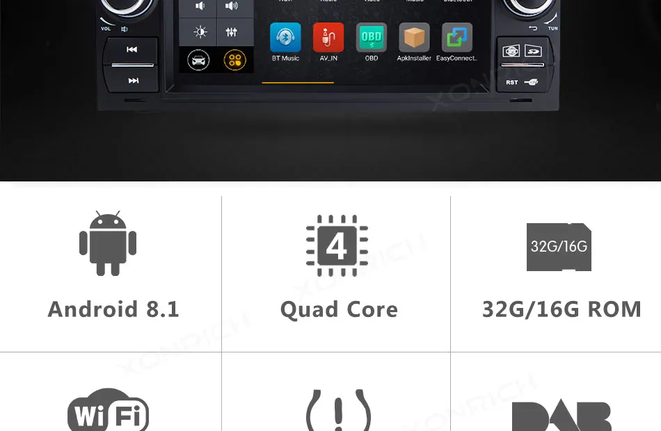 Clearance 2 din Android 8.1 Car DVD Player Multimedia For Ford Fiesta Ford Focus 2 Mondeo 4 C-Max S-Max FusionTransit Radio GPS Navigation 1