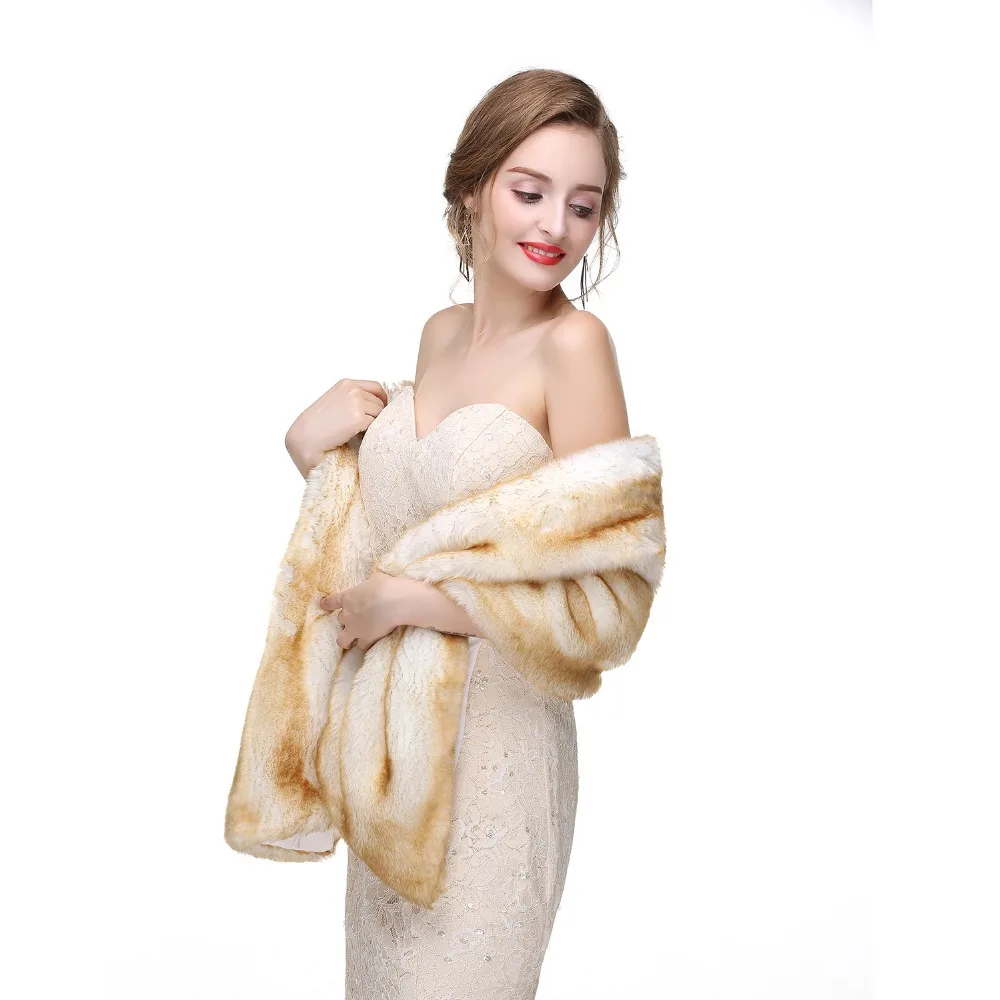 Forevergracedress элегантные мягкие осенне-зимние свадебные обертывания из искусственного меха, куртки-болеро Свадебные пальто шали шарфы PJ422