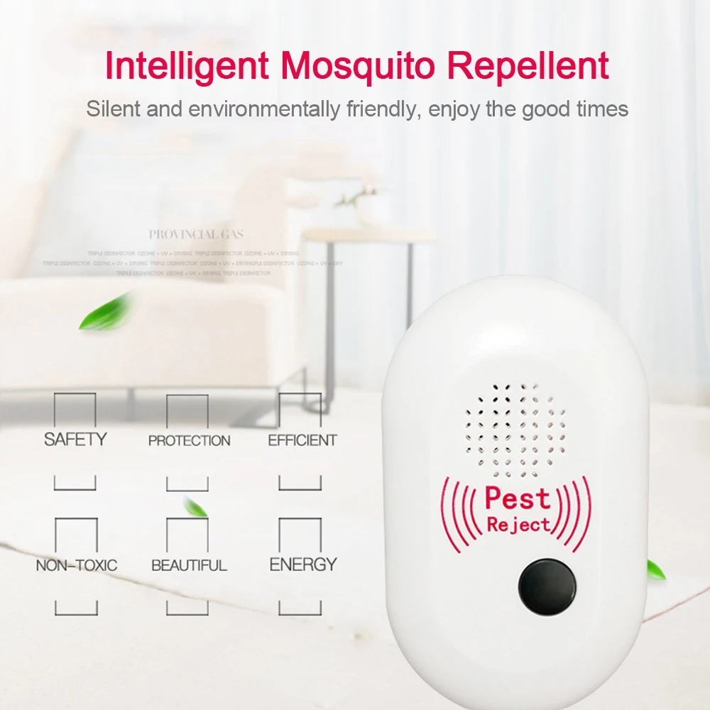

New Pest Control Repellent Ultrasonic Anti Mosquito Insect Repeller Enhanced Version Electronic Cat Mouse Cockroach Dropshipping