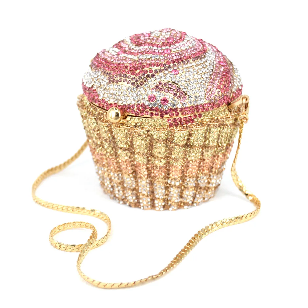 Designer Brand Luxury Crystal Evening Bag Fashion Cupcake Diamond Crystal Evening Bag Fashion Cupcake