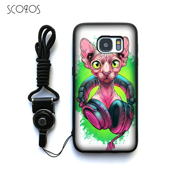 Scozos кошка Сфинкс Kitty 2 телефон силиконовый чехол для Samsung Galaxy S6 S7 Edge S8 плюс J3 j5 J7 A3 A5