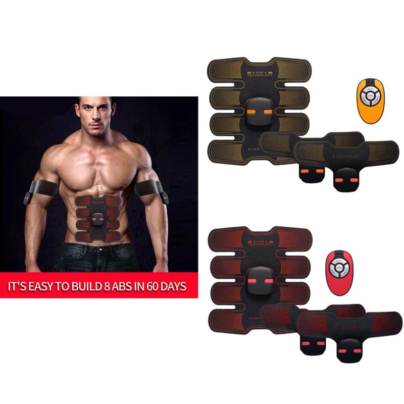 Smart EMS Stimulator Training Fitness Gear Muscle Abdominal Exerciser Toning Belt Battery Abs Fit Muscles Intensive Training-6