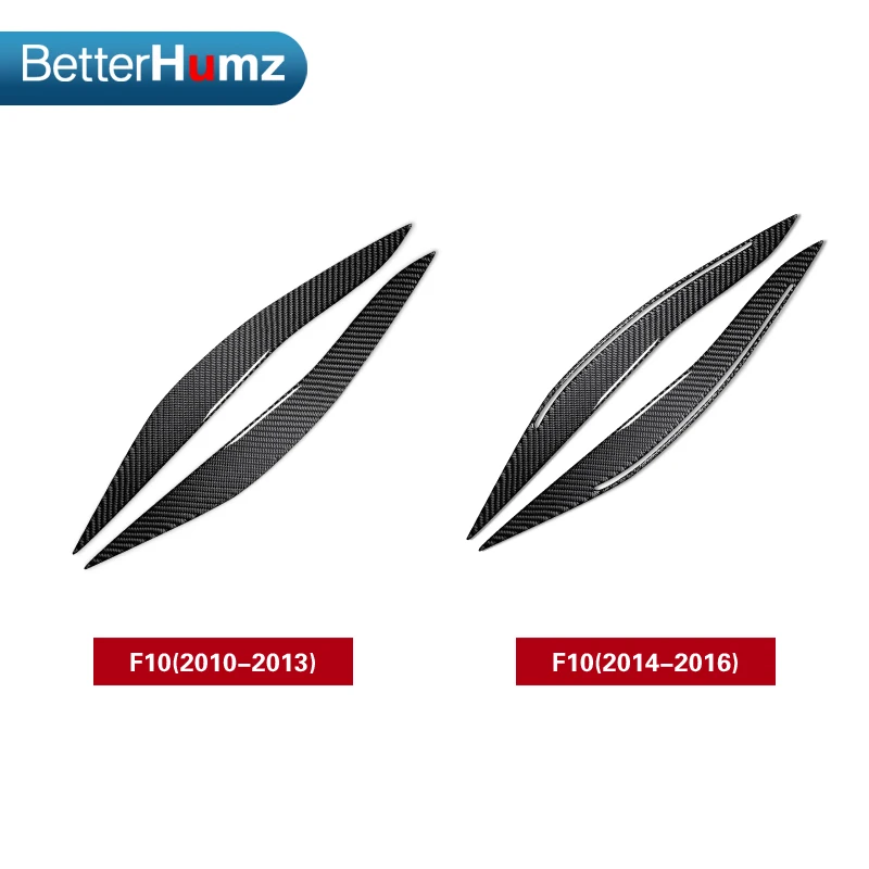 Carbon Fiber Headlight Eyebrows for BMW F10 #2