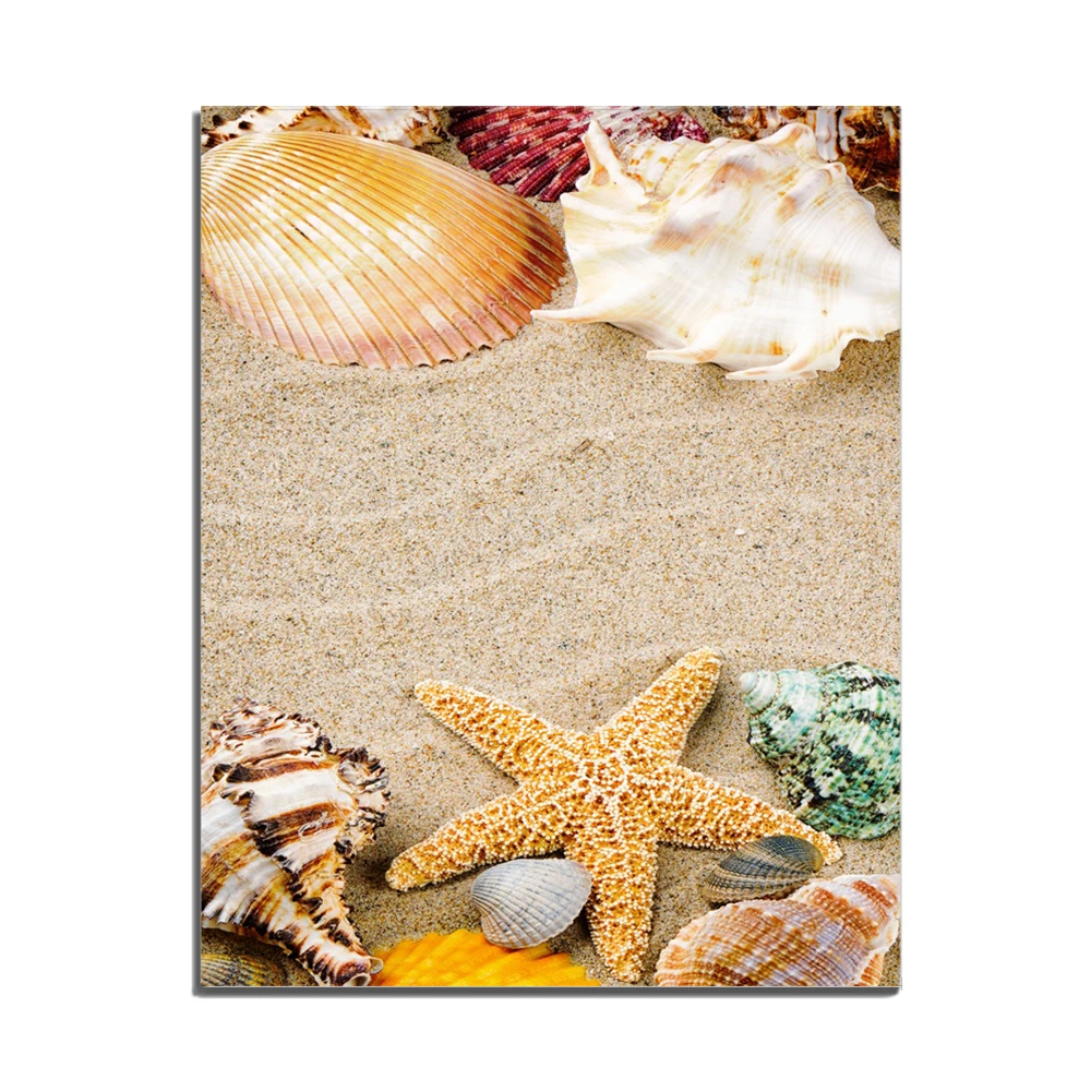 

Laeacco Starfish Shell Summer Holiday Poster and Print Wall Art Nordic Canvas Painting Home Decor Living Room Bedroom Decoration