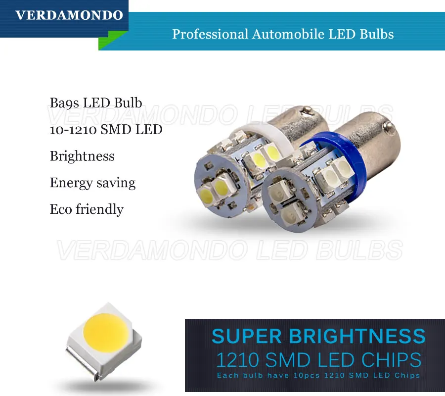 Светодиодные Автомобильные лампы BA9S T4W 10 SMD 1210 купольная гирлянда лампа для